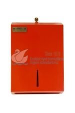 2636-R Kırmızı Renk Paslanmaz Çelik 400 Adet Kağıt Kapasiteli Z Katlama El Havlusu Dispenser Aparatı - Görsel 3