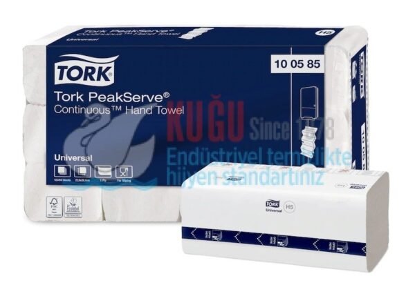 KT-100585 Tork PeakServe® Sürekli El Havlusu H5 Beyaz - (1 Paket 410 Adet-Koli İçi 12 Paket) - Görsel 6
