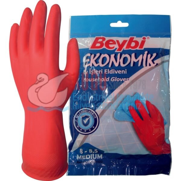 4216 Beybi Bulaşık Eldiveni Kırmızı - Görsel 1
