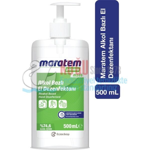 7904444 Maratem M105 Alkol Bazlı El Dezenfektanı 500ml - Görsel 1