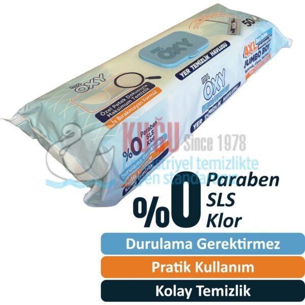 MR-002 Mr. Oxy Mopa Uyumlu 50'li Jumbo Boy 4XL Petek Dokulu Yer Temizlik Havlusu - Görsel 2