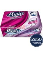 50002586 Papia Platinum 4 Katlı Pratik Mendil 125'li (1 Koli 18 Paket - 1 Paket 125 Yaprak)