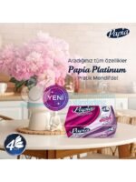 50002586 Papia Platinum 4 Katlı Pratik Mendil 125'li (1 Koli 18 Paket - 1 Paket 125 Yaprak) - Görsel 5