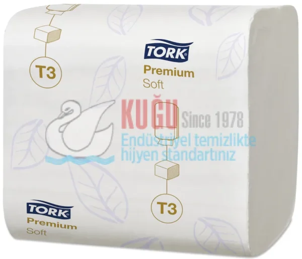 KT-114273 Tork Yumuşak Katlamalı WC Tuvalet Kağıdı 2 Katlı Premium T3 - (1 Paket 252 Adet-Koli İçi 30 Paket) - Görsel 3