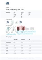 KT-120155 Tork İçten Çekmeli M2 Sistem Temel Kâğıt Tek Katlı Beyaz Renk (300 Metre 1 Rulo-Koli İçi 6 Rulo) - Görsel 5