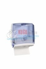 KGB-11270 Şeffaf Mavi 300'lü Z Katlama Kağıt Havlu Banyo ve Mutfak Dispanseri Aparatı