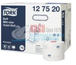 KT-127520 Tork Çift Rulo Premium Orta Boy WC Tuvalet Kağıdı 2 Katlı Gelişmiş T6 Beyaz - (1 Rulo 90 Metre-Koli İçi 27 Rulo) - Görsel 6