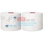 KT-127530 Tork Çift Rulo Orta Boy WC Tuvalet  Kağıdı 2 Katlı Gelişmiş T6 Beyaz - (1 Rulo 100 Metre-Koli İçi 27 Rulo) - Görsel 7