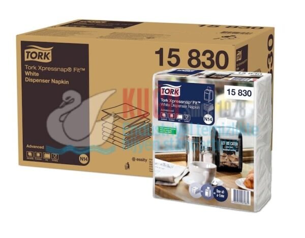 KT-15830 Tork N14 Sistem Xpressnap Fit® Beyaz Dispenser Peçete (1 Paket 120 Adet-Koli İçi 36 Paket) - Görsel 4