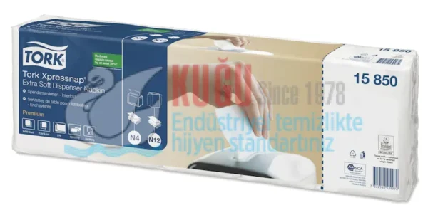 KT-15850 Tork Xpressnap® N4 Sistem Ekstra Yumuşak Beyaz Dispenser Peçete (1 Paket 200 Adet-Koli İçi 40 Paket) - Görsel 4