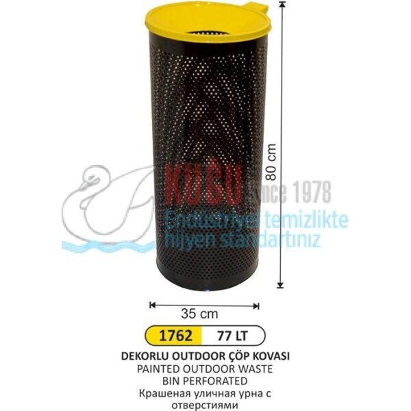 1762 77 LT DEKORLU OUTDOOR ÇÖP KOVASI - Görsel 1