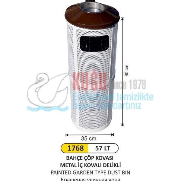 1768 57 BAHÇE ÇÖP KOVASI METAL İÇ KOVALI DELİKLİ - Görsel 1