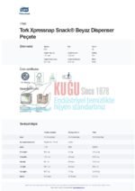 KT-17840 Tork N10 Sistem Xpressnap Snack® Beyaz Dispenser Peçete (1 Paket 225 Adet-Koli İçi 40 Paket) - Görsel 10