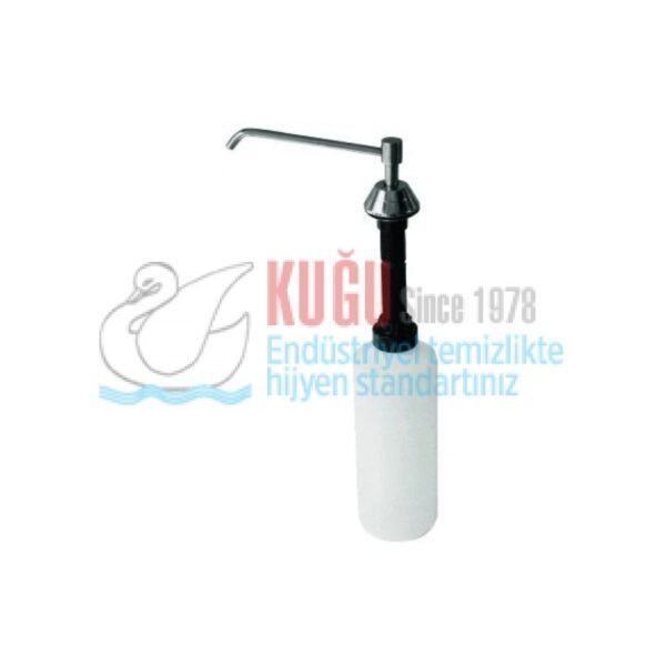 1800 Ankastre Tezgaha Gömme 304 S.S. Paslanmaz Çelik 10000 ML İç Hacimli 15 Cm Gaga Uzunluğunda Sıvı Sabun Dispenseri - Görsel 1