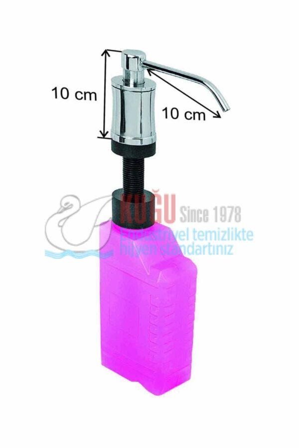 1806 Ankastre 1000 ML İç Hacimli Pirinç Gövdeli ve Pompalı Sıvı Sabun Dispenseri - Görsel 1