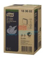 KT-183602 Tork Yeşil Renk Mikrofiber Tekrar Kullanılabilir Temizlik Bezi (1 Paket 6 Adet-Koli İçi 8 Paket) - Görsel 2