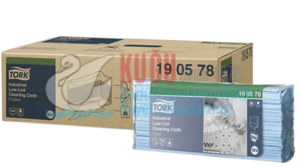 KT-190578 Tork Endüstriyel Hav Bırakmayan Mavi Temizlik Bezi - Görsel 1