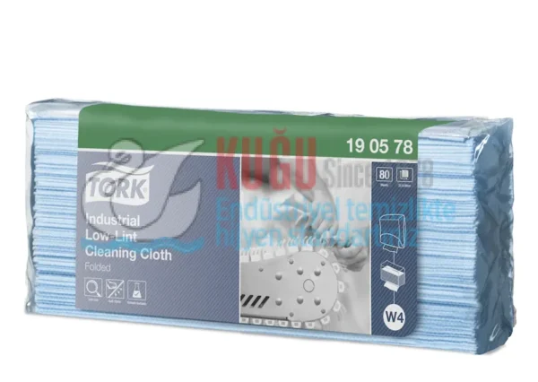 KT-190578 Tork Endüstriyel Hav Bırakmayan Mavi Temizlik Bezi - Görsel 3