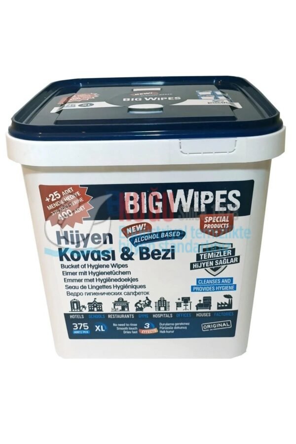 4180050 Big Wipes Alkol Bazlı Temizlik Bezi 400 Adet - Görsel 1