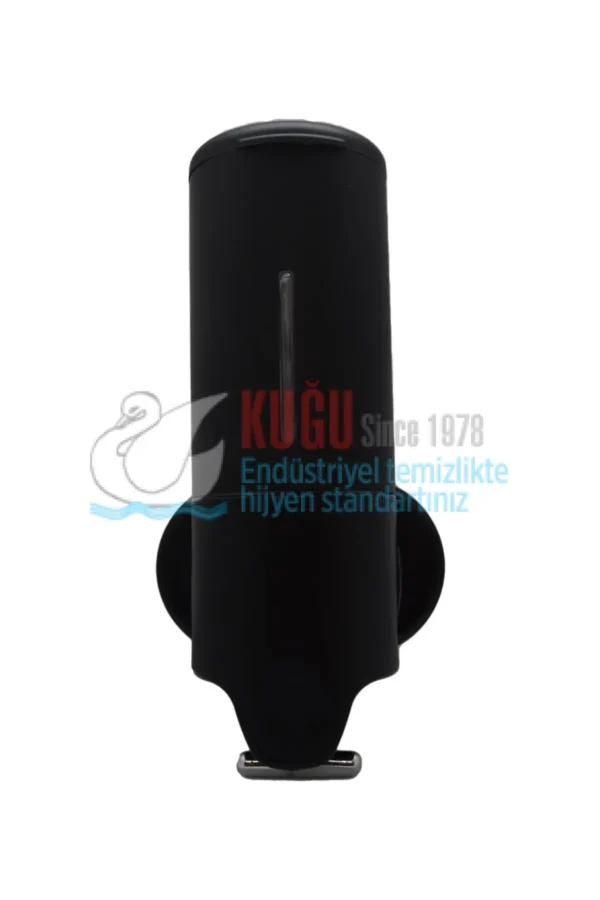 8053-B Siyah Renk Silindir Gövdeli 500ml T Çekmeli 304 Kalite Paslanmaz Çelik Sıvı Sabunluk Duş Jeli, Şampuan, Dezenfektan Verici - Görsel 1