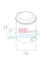 KGD-20112G-20 20 LİTRE GRİ RENK PLASTİK PEDALLI ÇÖP KOVASI - Görsel 2