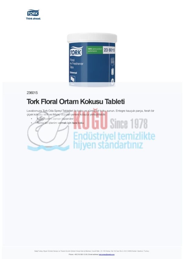 KT-236015 Tork Floral Ortam Kokusu Tableti - Görsel 7