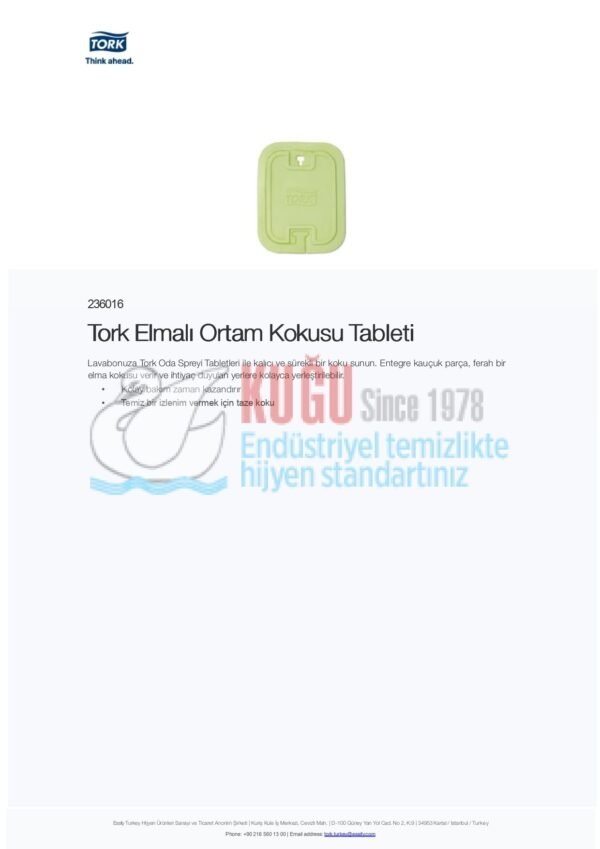 KT-236016 Tork Elmalı Ortam Kokusu Tableti - Görsel 4