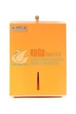 2636-O Turuncu Renk Paslanmaz Çelik 400 Adet Kağıt Kapasiteli Z Katlama El Havlusu Dispenser Aparatı - Görsel 2