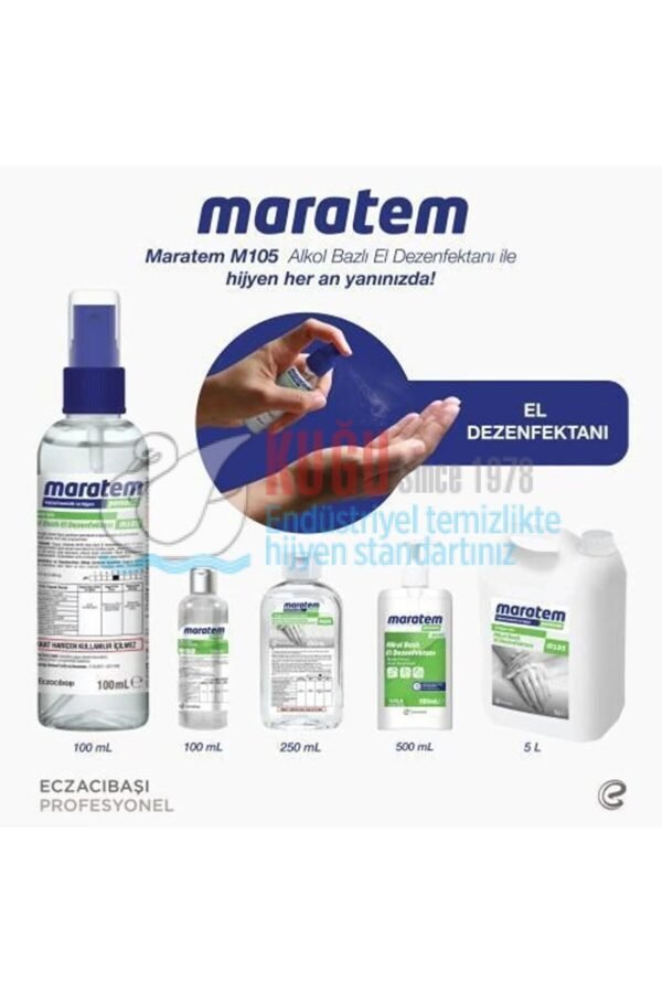 7904444 Maratem M105 Alkol Bazlı El Dezenfektanı 500ml - Görsel 8