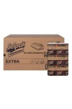 KGE-7900076  Selpak Professional 2 Katlı 200’lü 12 Paket 2.400 Adet Z-Katlı Dispenser Kağıt Havlu - Görsel 4