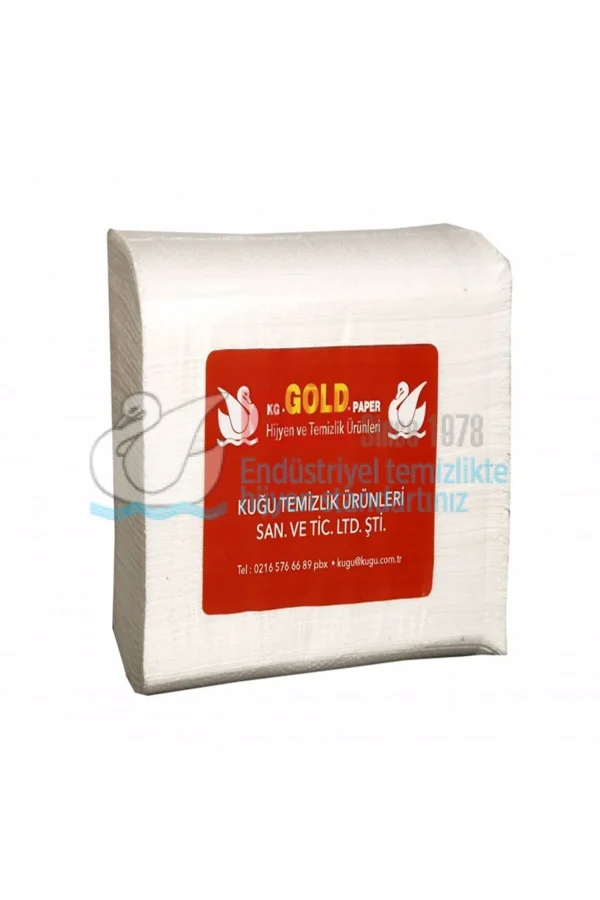 Z-103 Gold Paper Z Katlama Delüx El Havlusu 5 Kg 12 Paket 200'lü (12*200=2400 ADET) 1 Koli - Görsel 2