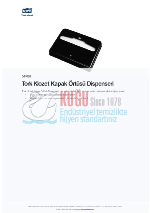KT-344088 Siyah Tork V1 Sistem Klozet Kapak Örtüsü Dispenseri - Görsel 3