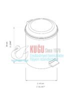 KGD-20112W-40 40 LİTRE BEYAZ RENK PLASTİK PEDALLI ÇÖP KOVASI - Görsel 2
