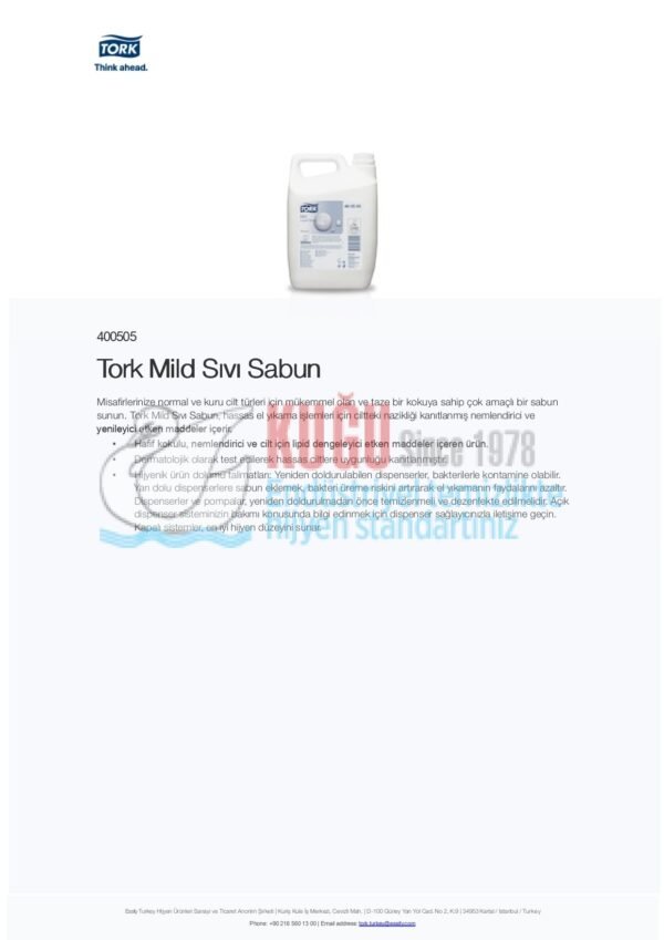 KT-400505 Tork Mild Sıvı Sabun 5 LT - Görsel 2