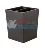 DK-2055987 Çift Gözlü Deri Kaplama Konik Otel Tipi Geri Dönüşüm Çöp Kovası - Görsel 2