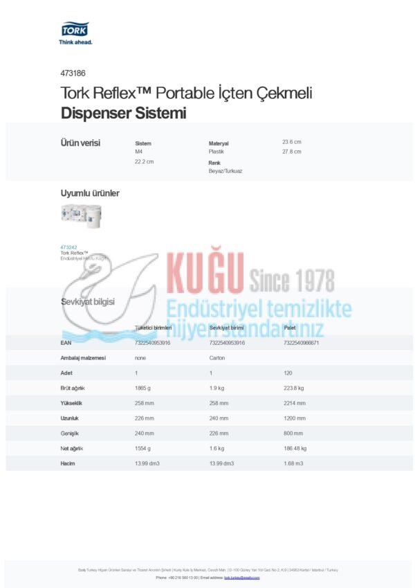KT-473186 Tork Reflex™ Portable İçten Çekmeli Çekmeli Havlu Başlangıç Paketi (Dispenser Sistemi + 1 Adet Içten Çekmeli Rulo Havlu) - Görsel 16