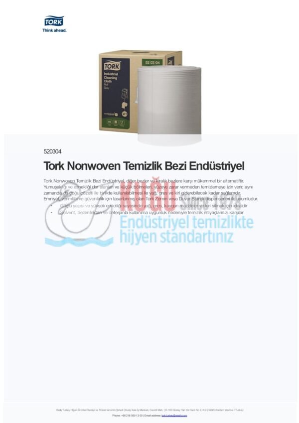 KT-520304 Tork Nonwoven Temizlik Bezi Endüstriyel - Görsel 4