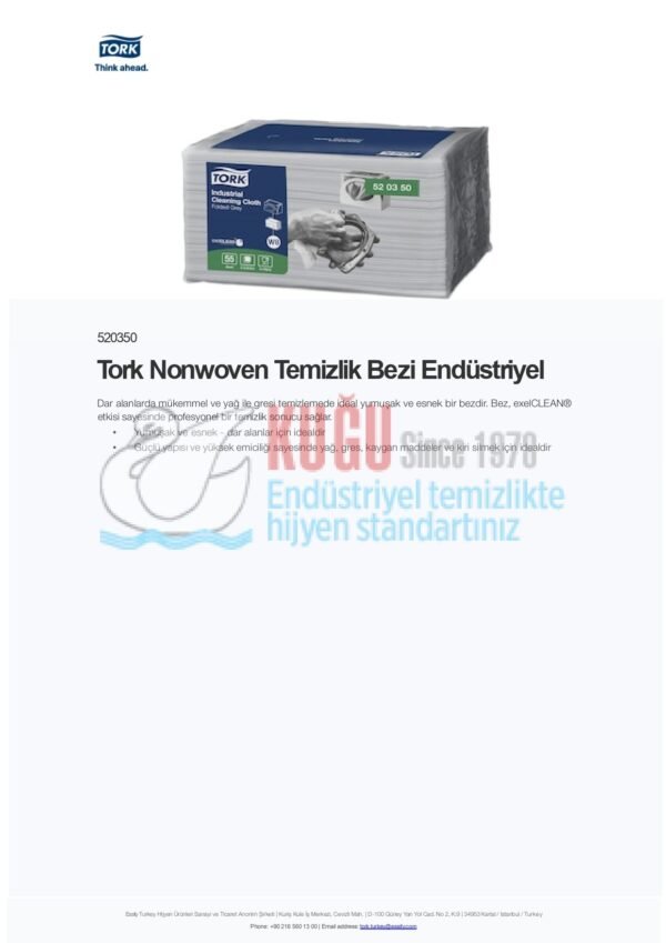 KT-520350 Tork Nonwoven Temizlik Bezi Endüstriyel - Görsel 7