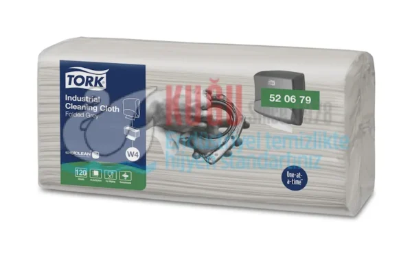 KT-520679 Tork W4 Sistem Endüstriyel Temizlik Bezi Z Katlı (1 Paket 120 Adet-Koli İçi 4 Paket) - Görsel 2