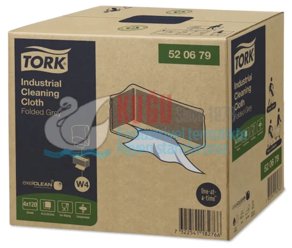 KT-520679 Tork W4 Sistem Endüstriyel Temizlik Bezi Z Katlı (1 Paket 120 Adet-Koli İçi 4 Paket) - Görsel 3