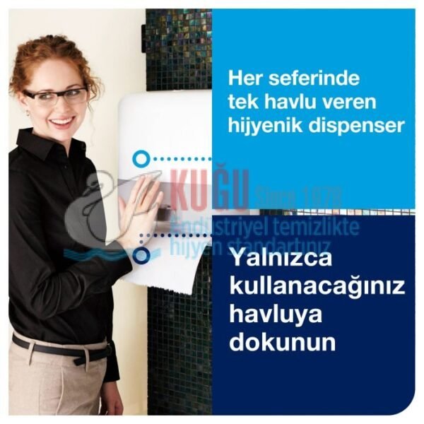 KT-551100 Sensörlü Tork Matic® H1 Sistem Beyaz Hareketli Havlu Dispenseri - Görsel 9