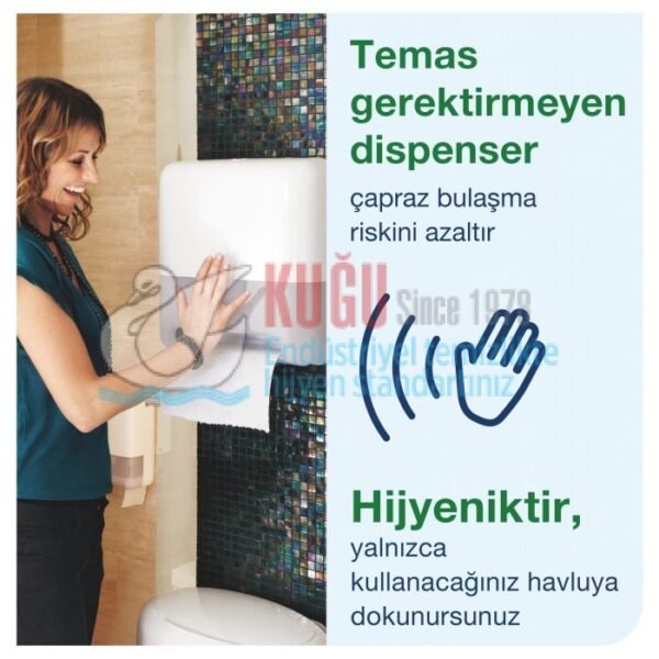 KT-551100 Sensörlü Tork Matic® H1 Sistem Beyaz Hareketli Havlu Dispenseri - Görsel 8