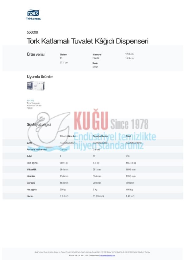 KT-556008 Siyah Tork T3 Sistem C Katlamalı Tuvalet Kâğıdı Dispenseri - Görsel 9
