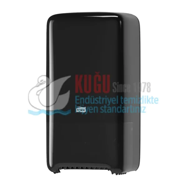 KT-557508 Tork Siyah T6 Sistem İkiz Yedek Bekletmeli Çift Rulo Orta Boy WC Tuvalet Kâğıdı Dispenseri - Görsel 3