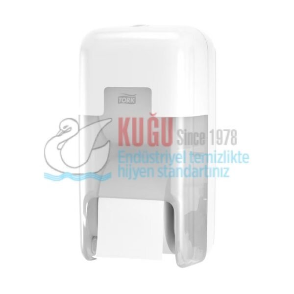 KT-558041 Tork OptiServe® Beyaz Renk Kartonsuz 2 Ruloluk Tuvalet Kağıdı Dispenseri - Görsel 1