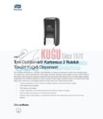 KT-558042 Tork OptiServe® Siyah Renk Kartonsuz 2 Ruloluk Tuvalet Kağıdı Dispenseri - Görsel 5