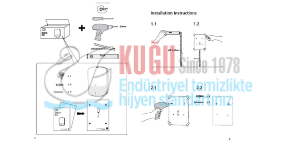 KT-559000 Tork M2 Sistem Beyaz İçten Çekmeli Havlu Dispenser - Görsel 11