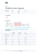 KT-561000 Tork Beyaz Mini 475 ML S2 Sistem Sıvı Sabun ve Duş Kremi Dispenseri - Görsel 13