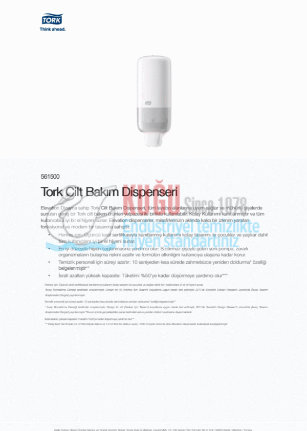 KT-561500 Tork S4 Sistem Beyaz 1 Litre Köpük Sabun ve Cilt Bakım Dispenseri - Görsel 14