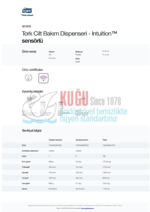 KT-561608 Tork Siyah Renk S4 Sistem Sensörlü Pilli 1 Litre İç Hacimli Köpük Sabun Dispanseri - Intuition™ - Görsel 13